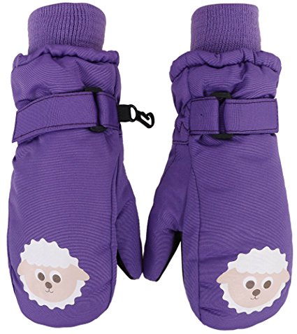 SimpliKids Children's Winter Thinsulate Lined Waterproof Ski Mittens,Animal