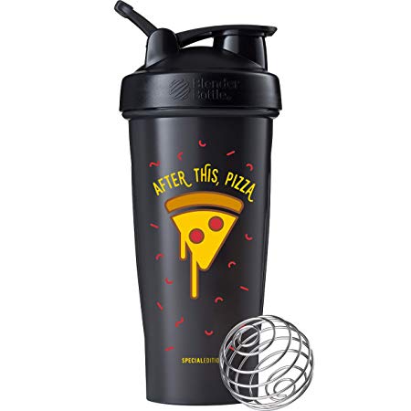 BlenderBottle Just for Fun Classic 28-Ounce Shaker Bottle, After This, Pizza