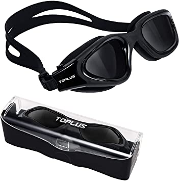 TOPLUS Swimming Goggles, No Leaking Anti Fog UV Protection Triathlon Swim Goggles
