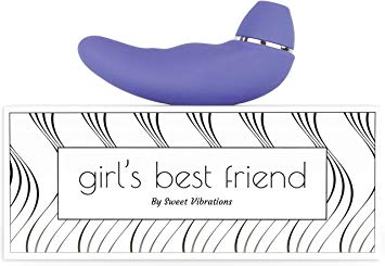 Girl's Best Friend, 2-in-1 Vibrator and Realistic Oral Sex Simulator Clit Sucker with 20 Settings for Women and Couples, Powerful G-Spot Massager, Waterproof, Rechargeable, by Sweet Vibrations