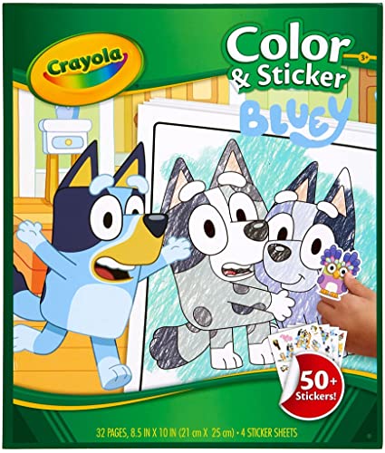 Crayola Bluey Color & Sticker Activity, Bluey Coloring Book