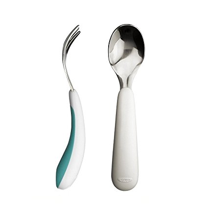 OXO Tot Training Fork & Spoon Set- Aqua