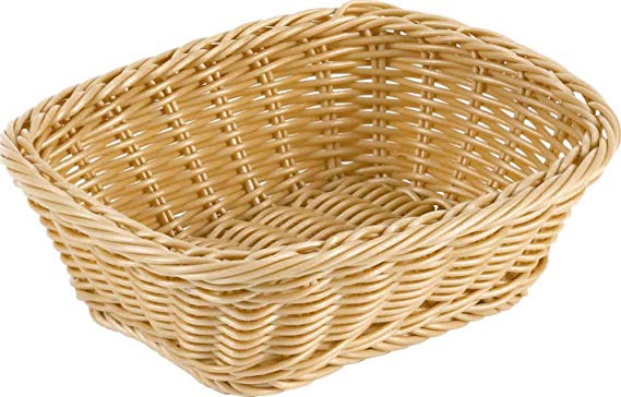 World Cuisine Rectangular Polyrattan Bread Basket L 16.125 X W 11.375 X H 2.75