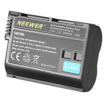 Neewer EN-EL15 Replacement Battery for Nikon D7000 D800 D800E V1 MB-D11 MB-D12