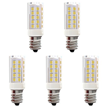 KINDEEP E12 LED Bulb, 5W (40W Incandescent Replacement), Candelabra Edison Screw Base, Daylight White 6000K, Pack of 5