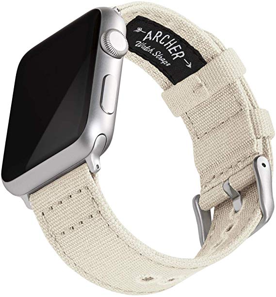Archer Watch Straps - Canvas Watch Bands for Apple Watch | Multiple Colors, 38/40mm, 42/44mm