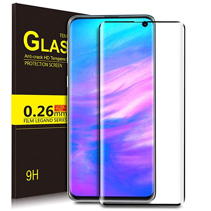 KuGi. for Samsung Galaxy S10E Screen Protector, 9H Hardness HD clear Easy Bubble Free Installation Tempered Glass Full-body Screen Protector Designed for Galaxy S10E 2019 smartphone.(Black)