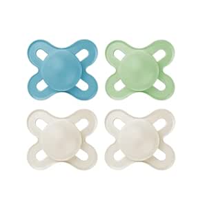 MAM Original Start Matte Newborn Baby Pacifier, Best Pacifier for Breastfed Babies, Boy, 0-3 Months (Pack of 4)