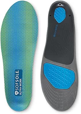 Sof Sole Ultra Work Insoles All-Day Support and Cushioning for Boots and Shoes