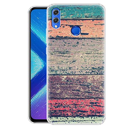 Nainz Multicolor Pattern Honor 8X Printed Back Cover Case for Honor 8X