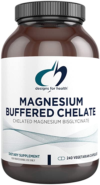 Designs for Health Magnesium Glycinate Chelate Capsules, 240 Count