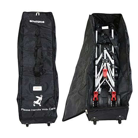 Emmzoe Wheelie Umbrella Stroller Padded Luggage Check-in Travel Bag Case - Durable, Waterproof, Easy Roll for Storage