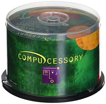 Compucessory CCS72250 CD Recordable Media - CD-R - 52x - 700 MB - 50 Pack Spindle