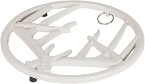 Lodge Enameled Cast Iron Antler, 8 Inch, Midnight Chrome Trivet, Biscotti