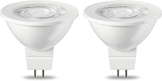 AmazonBasics LED GU5.3 MR16 Spotlight Bulb, 4.5W (equivalent to 35W), Warm White- Pack of 2