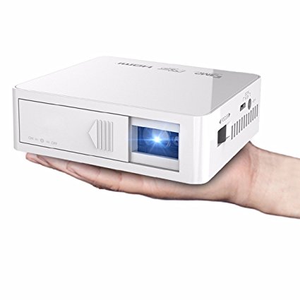 Mini Portable Projector,ELEGIANT Handheld Multimedia Mini DLP Projector 150" Full HD 1080p Micro Projetor Home Theater Cinema Projetor Support USB TF AV HDMI IR LED Digit Game PC Smartphones