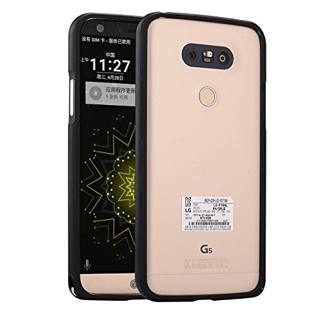 G5 Frame Case, Moonmini® Aluminum Metal Bumper Frame Protective Case for LG G5 Frame - Black