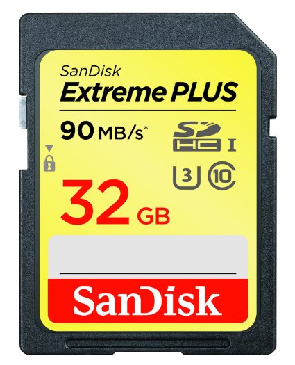 SanDisk Extreme PLUS SDHC UHS-I/U3 32GB Memory Card Up To 90MB/s Read (SDSDXSF-032G-GNCIN)