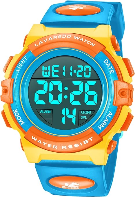 Kid's Watch,Boys Watch Digital Sport Outdoor Multifunction Chronograph LED Waterproof Alarm Calendar Analog Watch for Children with Silicone Band