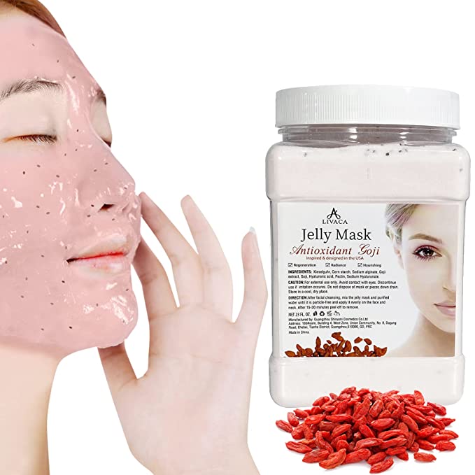 Jelly Mask For Facials - Antioxidant Goji Face Mask for Instant Hydration - Jelly Face Mask Powder 23 Fl Oz - Facial Skin Care Product Peel Off for Smoothing, Moisturizing, Cleansing (Goji)