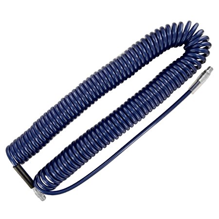 Plastair HoseKoil PU450-1-3-AMZ 1/4-Inch x 50-Foot Polyurethane Lead Safe Ultra-Light Recoil Air Hose, Blue