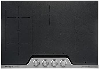 Frigidaire Professional FPIC3077RF 30" ADA Compliant Induction Cooktop with 4 Elements, PowerPlus Induction Technology, SpacePro Bridge Element, and Knob Controls: Stainless Steel