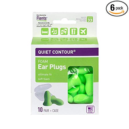 Flents Contour Ear Plugs (10 Pair) (Pack of 6)