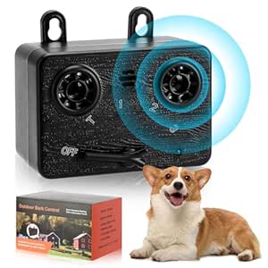 Anti Barking Devices, Auto Barking Control Devices with 3 Modes, Ultrasonic Dog Bark Box Barking Deterrent Devices, 50Ft Effective Stop Barking Dog Devices for Indoor & Outdoor Use