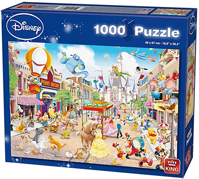 Disney K175086 1000 Pcs Jigsaw Disneyland-68 x 49 cm Puzzle, Multicoloured