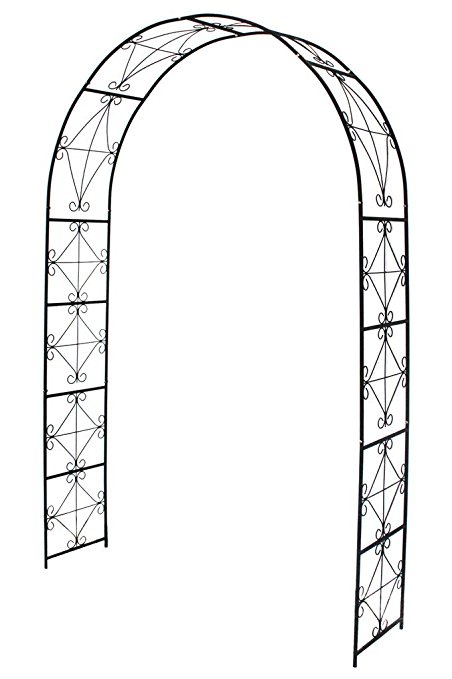 1.Go Steel Garden Arch, 7'2" High x 4'5" Wide, Garden Arbor for Various Climbing Plant, Outdoor Garden Lawn Backyard