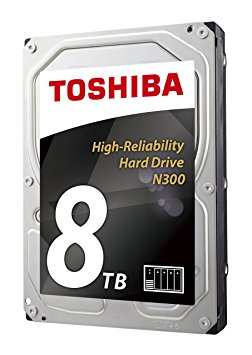 Toshiba America Electronic Components N300 8TB NAS 3.5" Internal Hard Drive- SATA 6 Gb/s 7200 RPM 128MB (HDWN180XZSTA) 8000 3.5 Internal Bare/OEM Drive