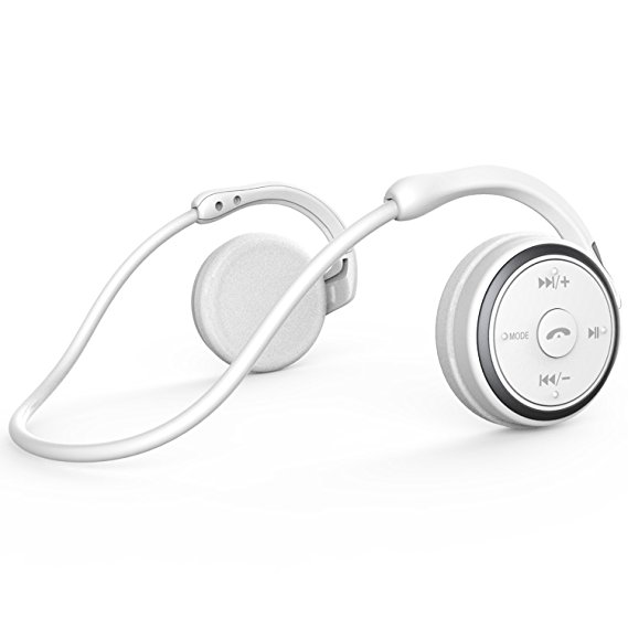 Bluetooth 4.2 Headphones Wireless Sports Headset - HiFi Stereo On-Ear Earphones w/Mic, Case, 12 Hrs Playback (Light & Comfy & Fast Pairing)