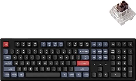 Keychron K10 Pro Wireless Custom Mechanical Keyboard, Full-Size QMK/VIA Programmable Bluetooth/Wired RGB Backlight with Hot-swappable Keychron K Pro Brown Switch Compatible with Mac Windows Linux