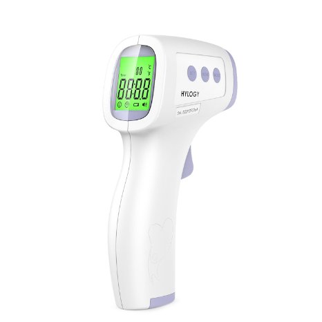 Hylogy Digital Infrared Thermometer with Fast Accurate Non-contact, High Temperature Alarm Function for Body and Surface of Objects Measurement