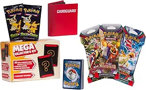 Pokémon Mega Collector's Kit: 100 Total Pokémon Cards | 5 Packs   50 Cards (Includes 1 Holo-Foil Card)   Mini-Binder