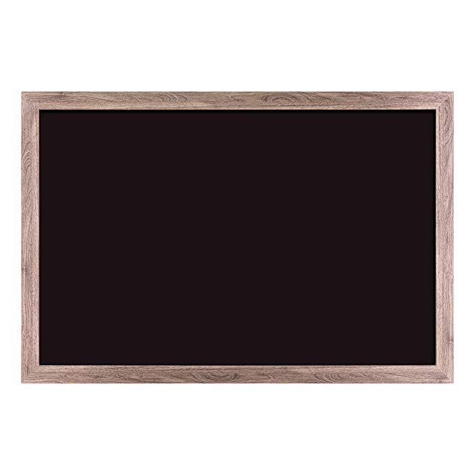 U Brands Magnetic Chalkboard, 35 x 23 Inches, Rustic Wood Frame (4549U00-01)