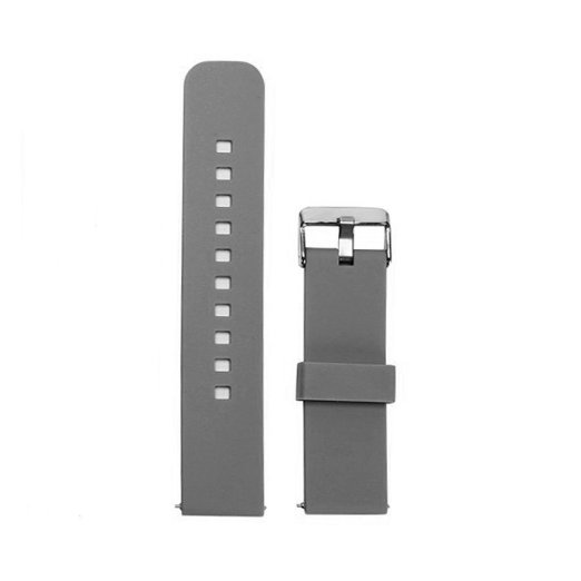 Supower® Pebble Time Steel Watch Band Silicone 22mm Strap Quick Release Gray