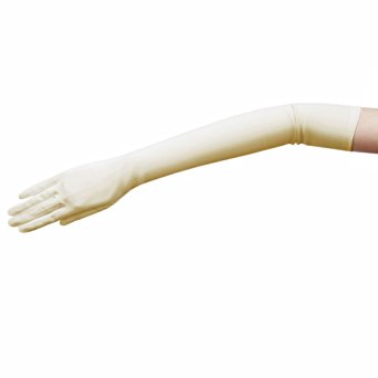 ZaZa Bridal 19.5" Long Stretch Dull Matte Satin Gloves No Shine, Elegant Look