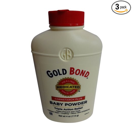 Gold Bond Cornstarch Plus Baby Powder 4 oz (Pack of 3)