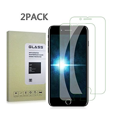 iPhone 7 Screen Protector, XtreMates 2-Pack Premium Tempered Glass Screen Protector for Apple iPhone 7 7s 4.7"