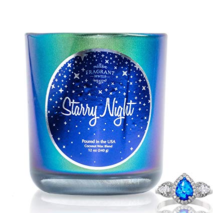 Fragrant Jewels Starry Night Jewel Candle with Collectible Rings (Size 5-10)