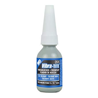 Vibra-TITE 122 Oil Tolerant Removable Anaerobic Threadlocker, 10ml Bottle, Blue