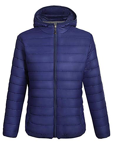 Showyoo Women's Hooded Lightweight Quilted Short Down Jacket Outwear Puffer Coat