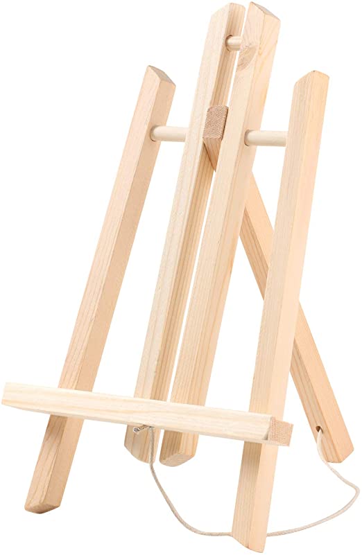Wooden Easel, Foldable A Frame Wood Easel Adjustable Table Easel with Exquisite Packaging for Drawing, Oil Water Painting, Table Top Arts and Crafts (14 x 8 Inches) (1Pack)