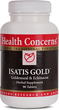 Health Concerns - Isatis Gold - Goldenseal & Echinacea Herbal Supplement - 90 Tablets