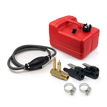 Five Oceans 3 Gallon Portable Fuel Tank Kit Universal, OMC, Johnson, Evinrude, Yamaha and Mercury