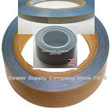 Heat Tape PTFE 10 yds Length x 3/4" Width, 3 mil Thick, Brown Acrylic adhesive Teflon PTFE Glass Cloth Backing Adhesive Tape,SHRINK WRAP Machines - Printers