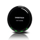 Fast Wireless Charger-CHOE Circle QI Fast Charge Wireless Charger Charging Pad with Smart Lighting Sensorfor Samsung Galaxy Note 5 S6 Edge and All Qi-Enabled Devices Micro USB Cable Included