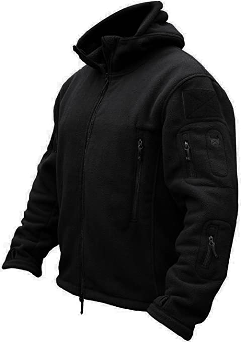 TACVASEN Windproof Men's Military Fleece Combat Jacket Tactical Hoodies