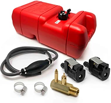 Five Oceans 6 Gallon Fuel Tank/Portable Kit for All Yamaha and Mercury Engines Connection, 3/8 inches Hose FO-3312-C3-1